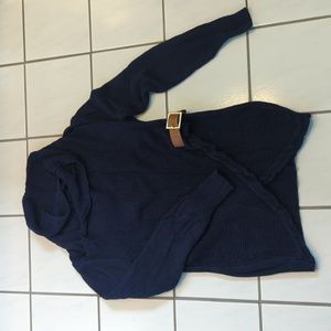 Venus Navy Blue Sweater with Buckle Detail